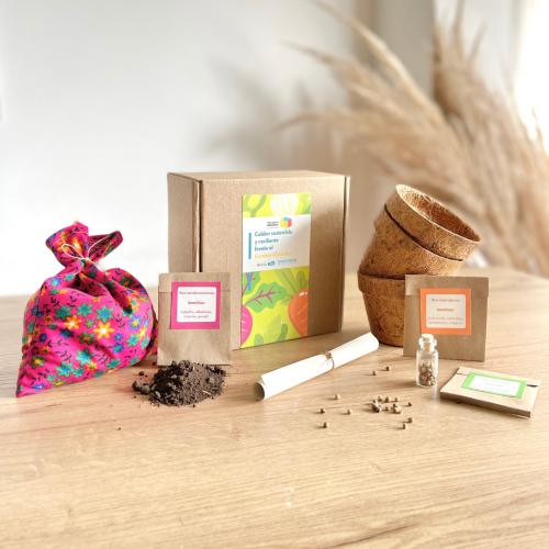 Kit de Siembra "Mis Alimentos en Casa" Kit siembra ecologico empresas